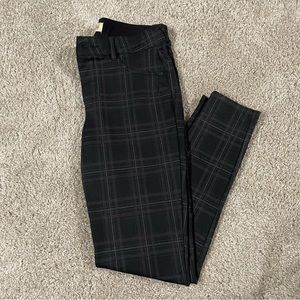 Democracy Women's Pants Black Plaid Skinny Jeans Size 6, 'Ab' Technology